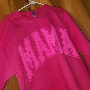 "MAMA" Comfortable Pullover Sweatshirt made with Super Soft Fabric Puff Graphic